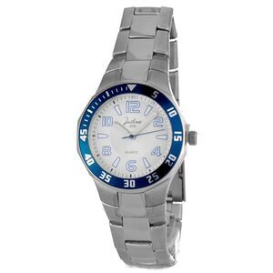 JUSTINA Silver Stainless Steel Dress Women's Watch